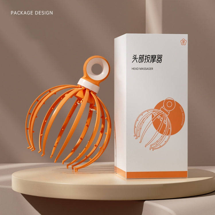 D18 Head Massager Relax Scalp Meridian Massager, Style: 12 Claw (Yellow)