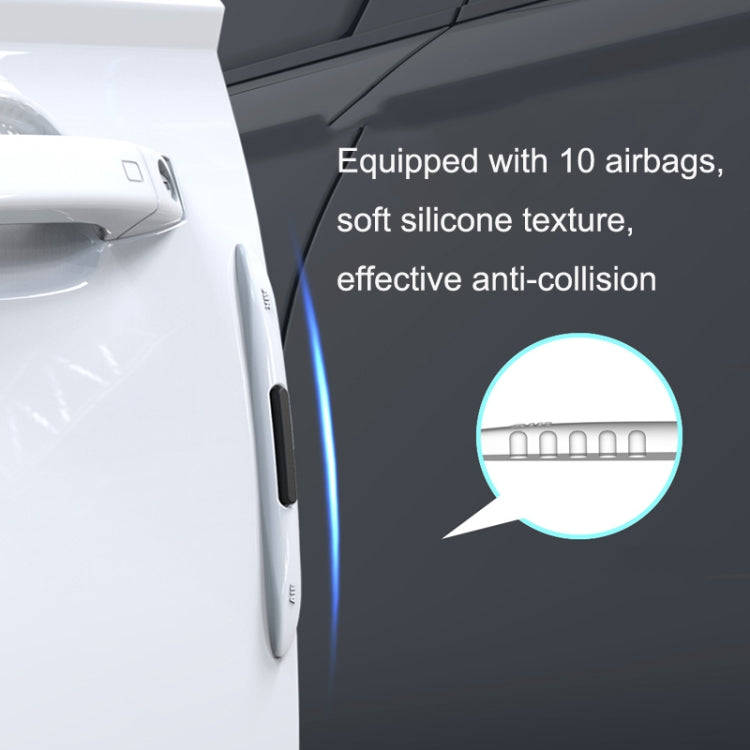 4 PCS Car Door Anti-Static Silicone Airbag Anti-Collision Strip, Colour: Black