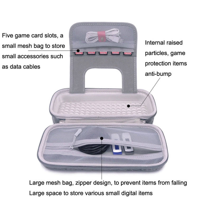 CHKJOK Game Console Bracket Function EVA Protective Sleeve For Switch Oled(Gray)