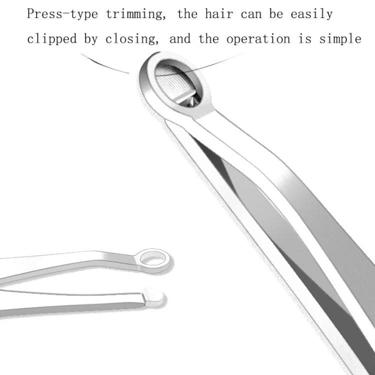 2 PCS Stainless Steel Nose Hair Clip Round Ring Nose Hair Trimmer, Specification: Nose Hair Clip+...