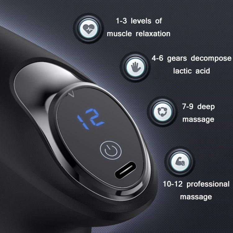 PS818 Variable Speed Vibrating Mini Muscle Fascia Relax Massager, Specification: 12 Gear (Gray)