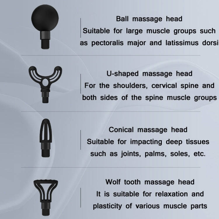 PS818 Variable Speed Vibrating Mini Muscle Fascia Relax Massager, Specification: 12 Gear (Gray)