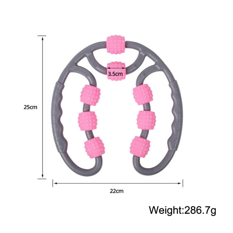 Eight Round Yoga Training Roller Ring-Shaped Leg Massager(Pink)