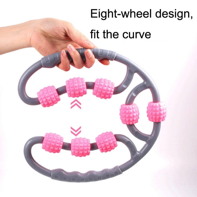Eight Round Yoga Training Roller Ring-Shaped Leg Massager(Pink)