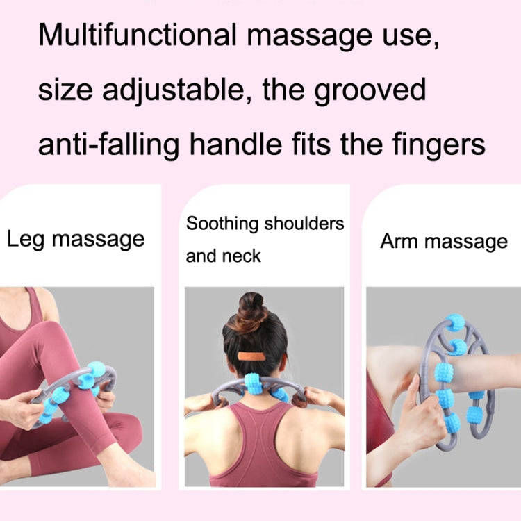 Eight Round Yoga Training Roller Ring-Shaped Leg Massager(Pink)