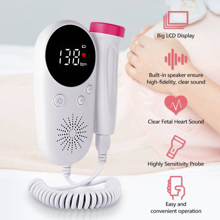 W8-25 Fetal Heart Rate Doppler Battery Powered Household Heartbeat Monitor