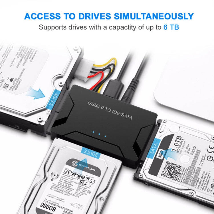 USB3.0 To SATA / IDE Easy Drive Cable External Hard Disk Adapter, Specification: AU  Plug