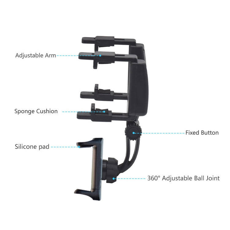 Car Rearview Mirror Universal Navigation Mobile Phone Bracket