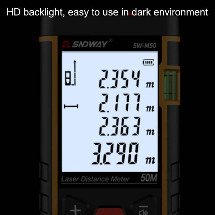SNDWAY SW-M100 Laser Distance Meter Infrared Measuring Instrument, Distance: 100m
