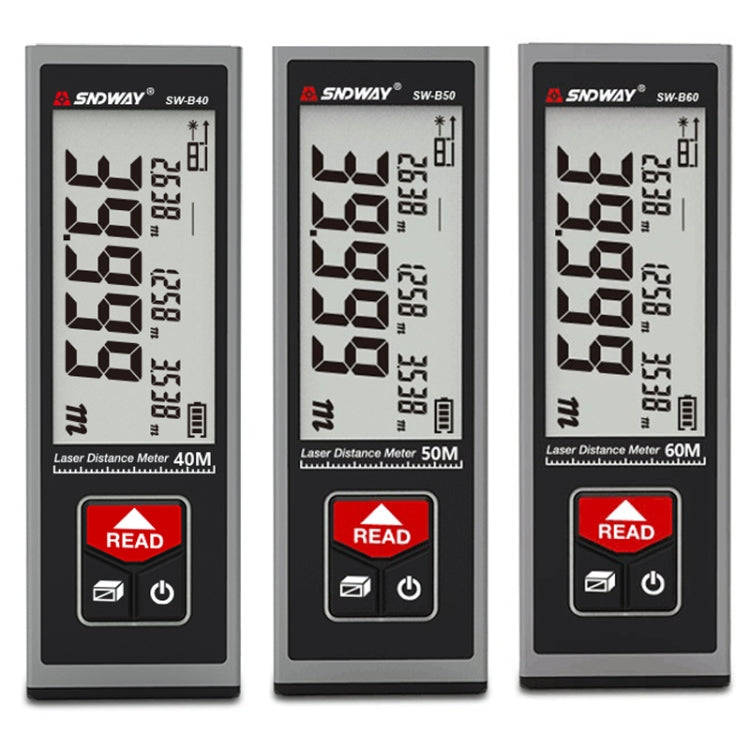 SNDWAY SW-BT40 Laser Rangefinder Infrared Measuring Ruler, Style: 40m Bluetooth Version