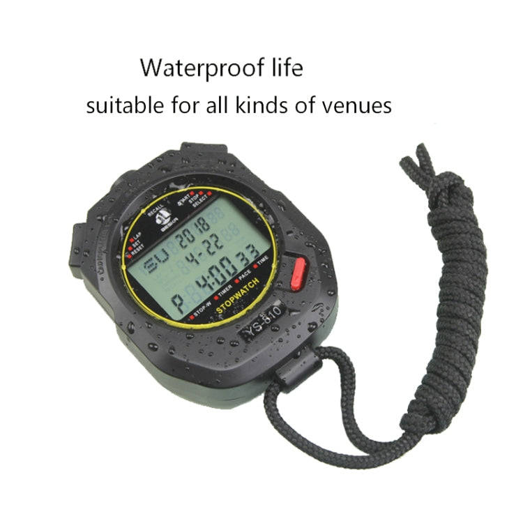 YS Electronic Stopwatch Timer Training Running Watch, Style: YS-810 10 Memories (Black)