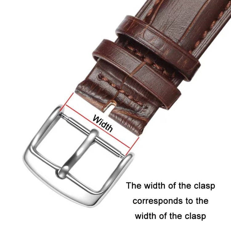 5pcs IP Plated Stainless Steel Pin Buckle Watch Accessories, Color: Silver 12mm