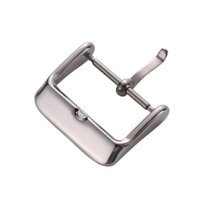 5pcs IP Plated Stainless Steel Pin Buckle Watch Accessories, Color: Black 18mm