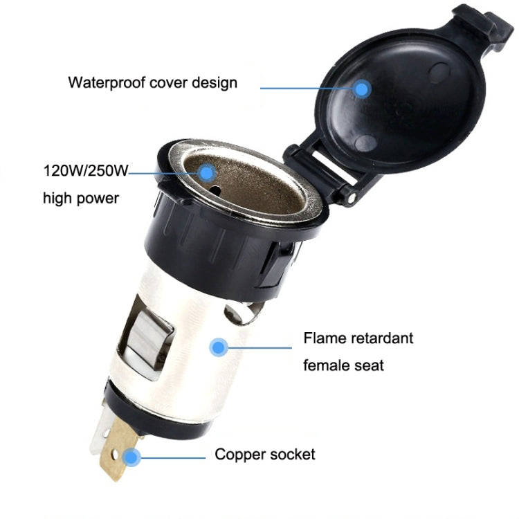 Car Modified Cigarette Lighter Car Charging Power Socket Cigarette Type (with 1.5m Line)