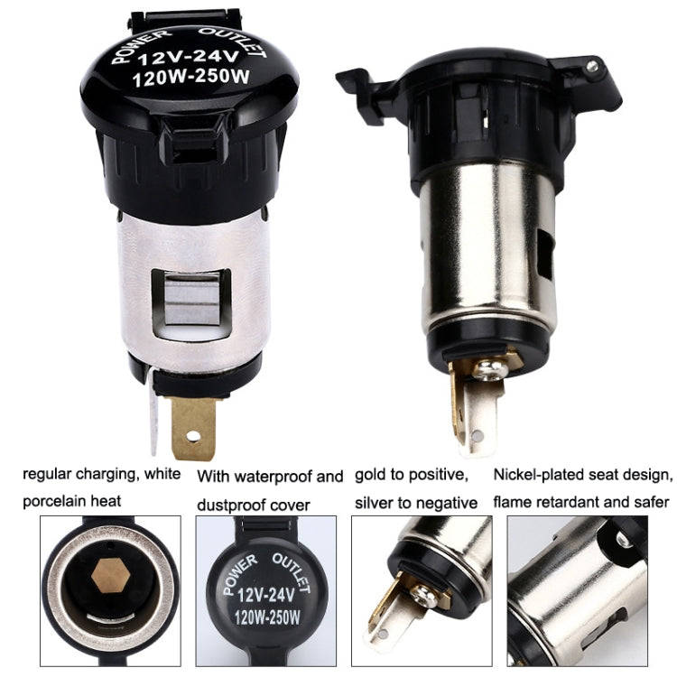 Car Modified Cigarette Lighter Car Charging Power Socket Cigarette Type (with 1.5m Line)