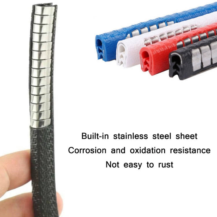 5m U-shaped Non-stick Car Rubber Seal Bumper(Grey)