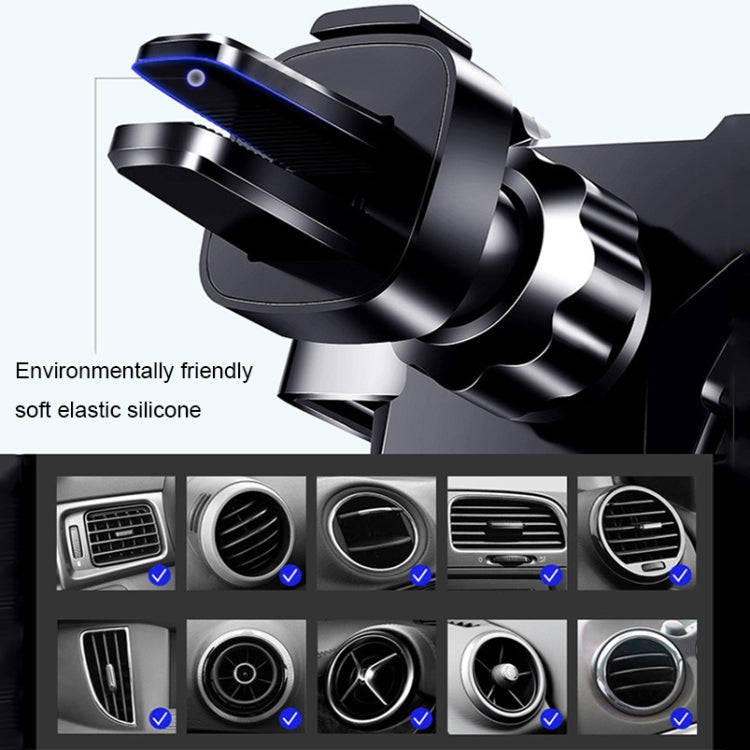 Universal Metal Gravity Car Phone Holder(Silver)