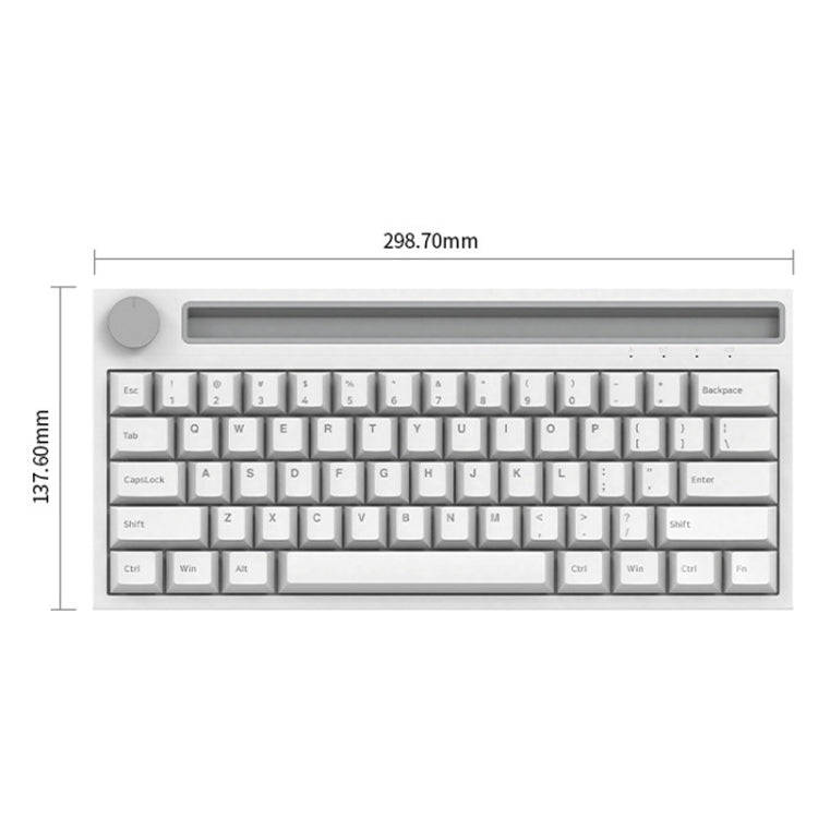 Ajazz K620T 62 Keys Bluetooth Wireless Dual Mode Mechanical Keyboard, Style: Blue Shaft (White)