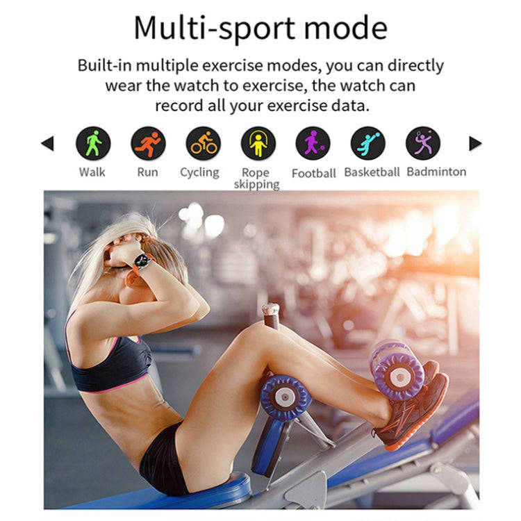 LOANIY CF80 1.08 Inch Heart Rate Monitoring Smart Bluetooth Watch, Color: Silver Steel