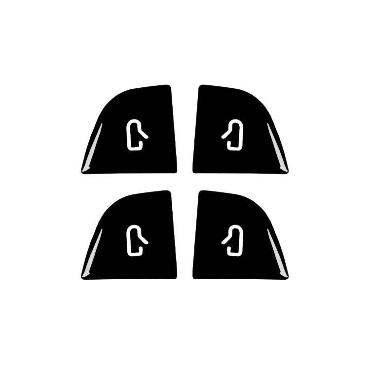 For Tesla Model 3 4pcs/ Set B-type Car Window Switch Stickers(Piano Black)