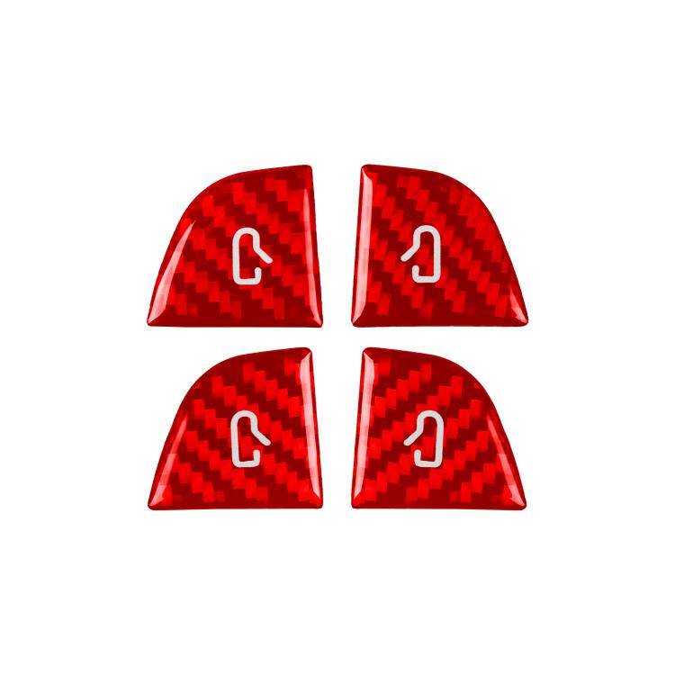 For Tesla Model 3 4pcs/ Set B-type Car Window Switch Stickers(Red)