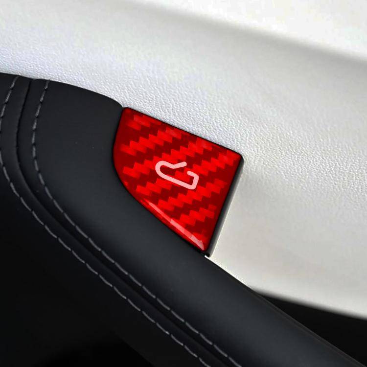 For Tesla Model 3 4pcs/ Set B-type Car Window Switch Stickers(Red)