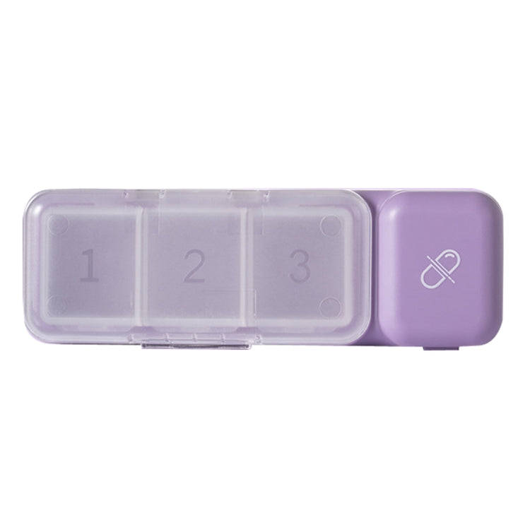 TR017 Portable Medicine Cutter Portable Mini 7 Days Sealed Separate Medicine Box(Purple)