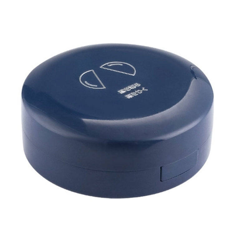 Double-layer Round Eight Grids Portable Medicine Box with Cutter(Blue)