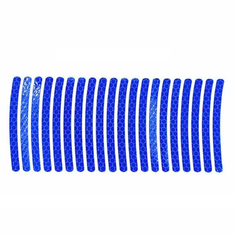 20pcs /Set Car Wheel Reflective Stickers 3D Personal Decoration Tire Warning Stickers(Blue)