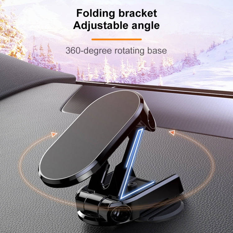 Vehicle Bracket Magnetic Navigation Bracket(Folding Silver)