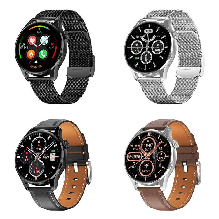 HD3 1.32 Inch Heart Rate Monitoring Smart Watch with Payment Function(Black Steel)