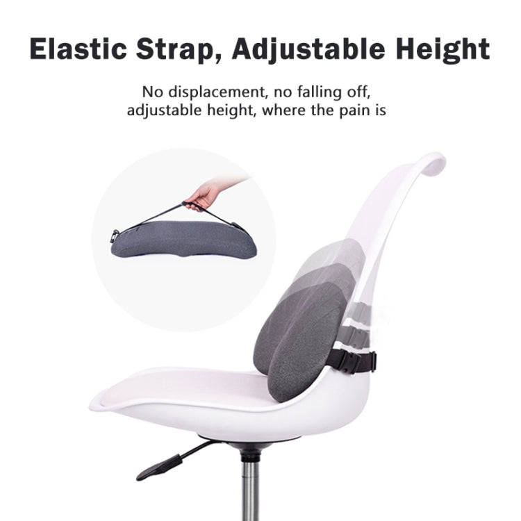 Memory Foam Car Lumbar Cushion Driving Seat Cushion(Gray)