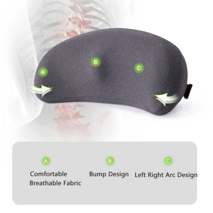 Memory Foam Car Lumbar Cushion Driving Seat Cushion(Gray)