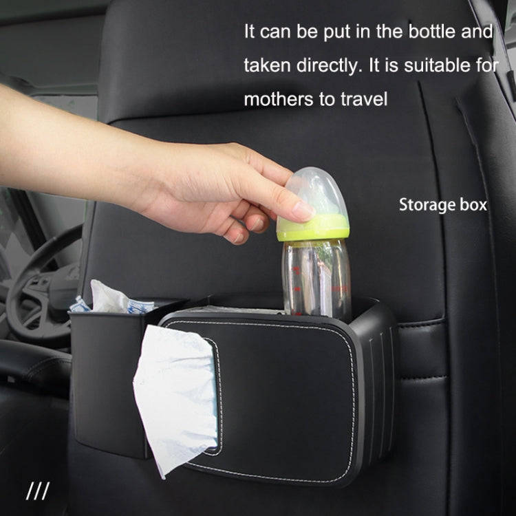 Car Drain Tissue Box Umbrella Storage Pocket Bag Storage Box Car Trash Can(Flip Fur Gray)