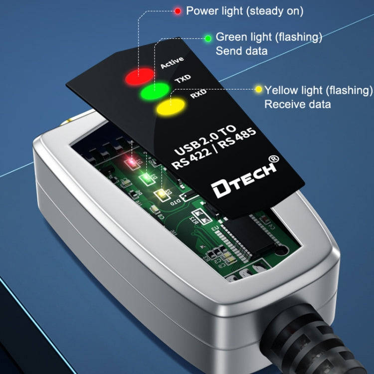 DTECH DT-5019 USB To RS485/422 Industrial Converter Serial Line Communication Adapter(1.2m)