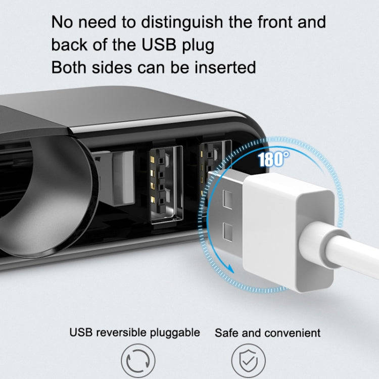 SHUNWEI Car Cigarette Lighter Charger 12/24V USB Converts Socket, Style: 3 Holes 2 USB Voltage