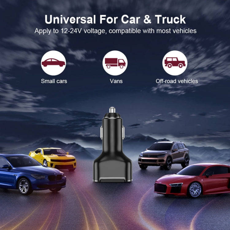 PD+2.4A Dual USB Car Charger, Style: 3 Ports (White)