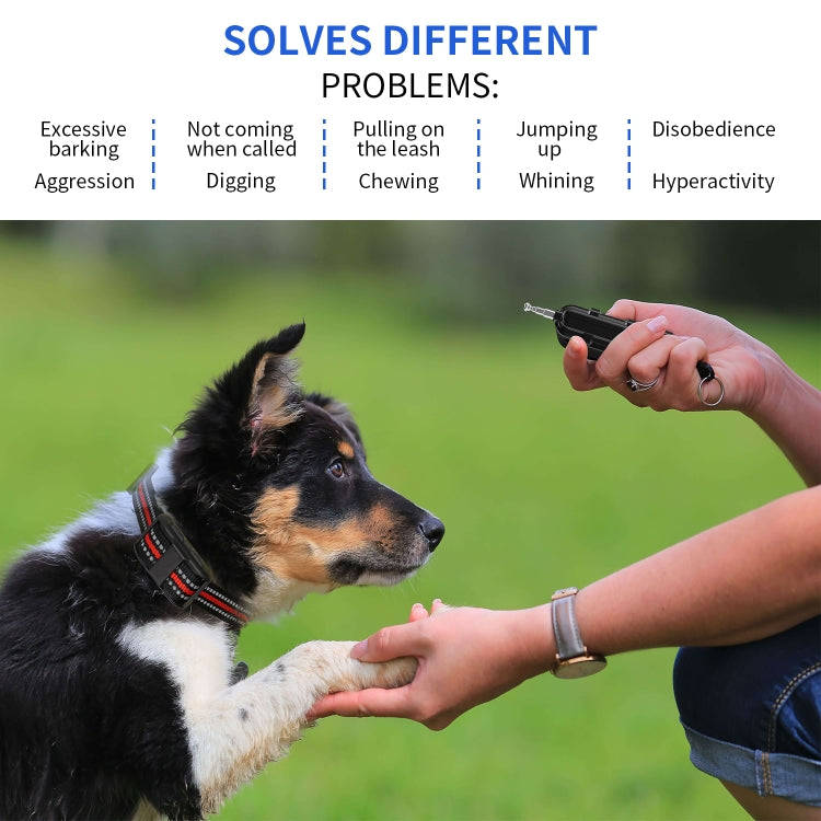 Electronic Dog Trainer Rechargeable Pet Remote Control Bark Stopper, Specification: 1 Drag 2