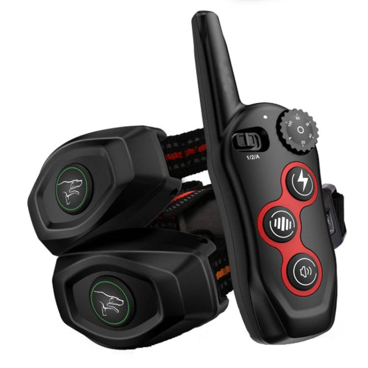 Remote Control Trainer Dog Collar Automatic Barking Stopper, Specification: 1 Drag 2 Red+Orange