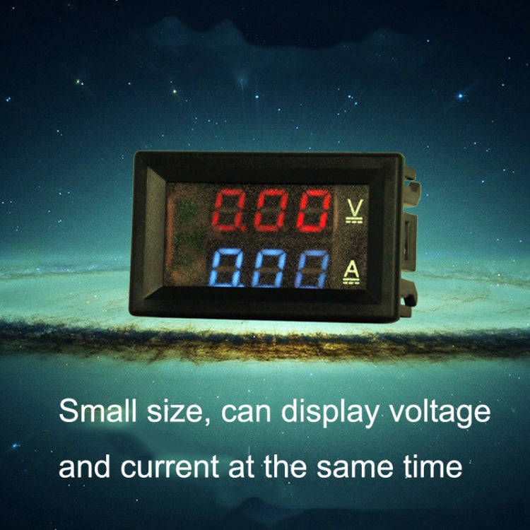 Dual-Display Voltage Current Meter Digital DC Voltage Meter, Specification: 10A (Red Blue)