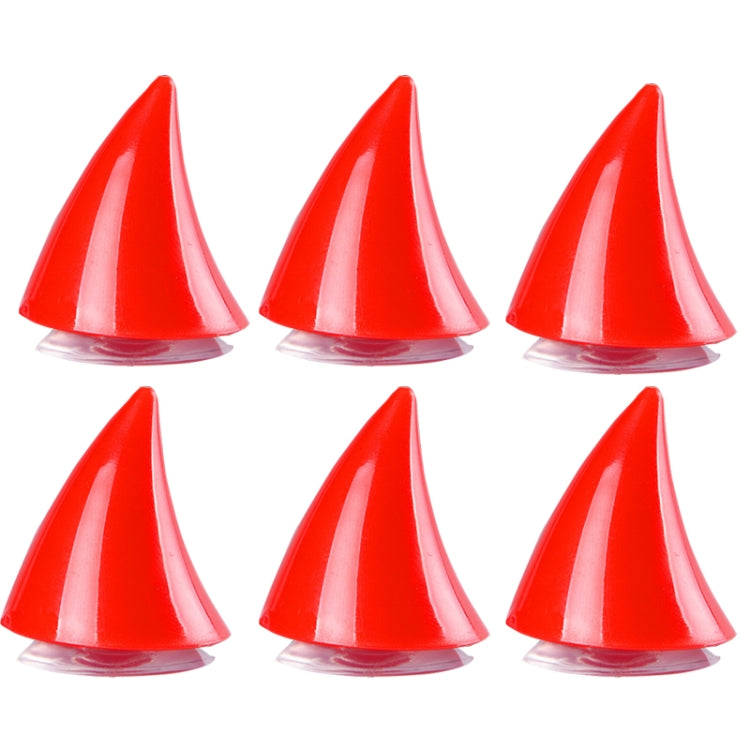 2pcs /Pair Motorcycle Helmet Devil Sucker Decoration, Style: Small Horns (Red)
