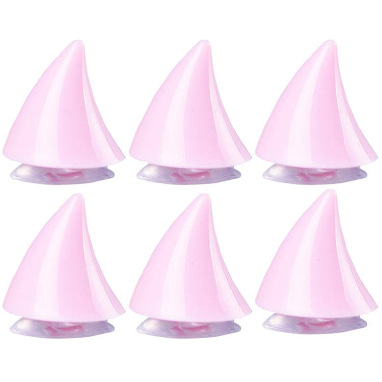 2pcs /Pair Motorcycle Helmet Devil Sucker Decoration, Style: Small Horns (Light Pink)