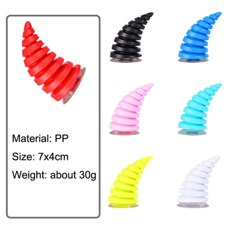 2PCS Motorcycle Horn Sucker Helmet Decoration(White)