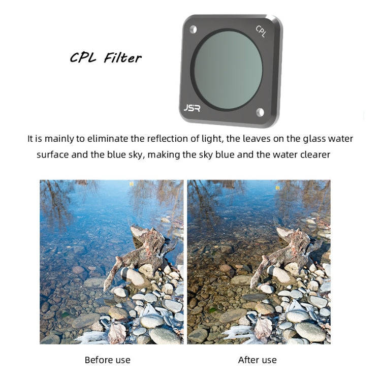 JUNESTAR Action Camera Filters For DJI Action 2,Style:  CS-4in1