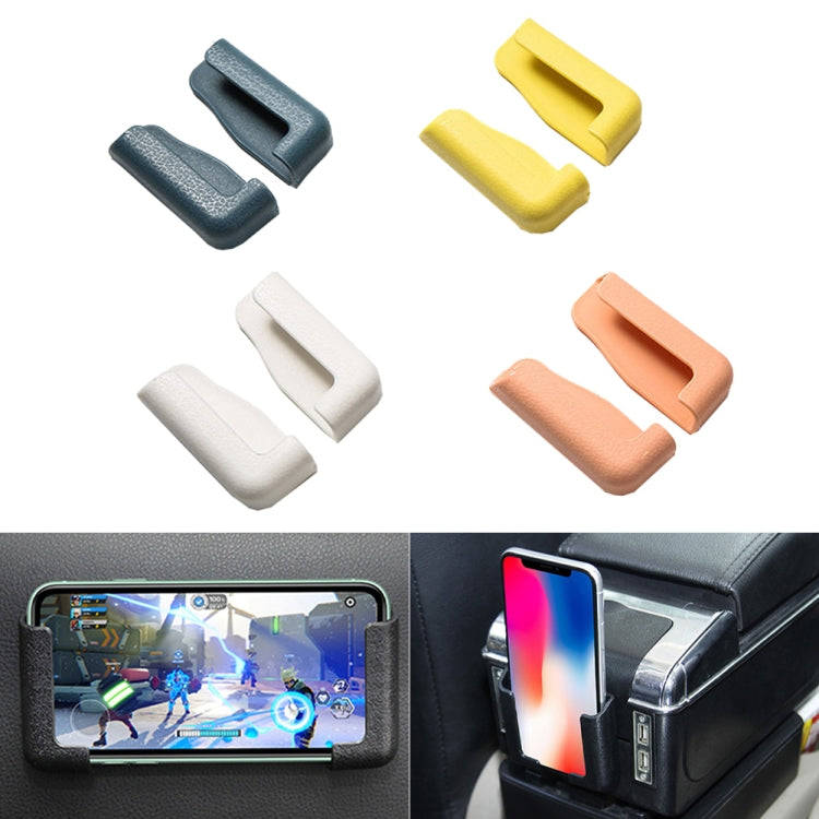 5 Pairs Car Mobile Phone Bracket Dashboard Navigation Paste Adjustable Bracket(Yellow)