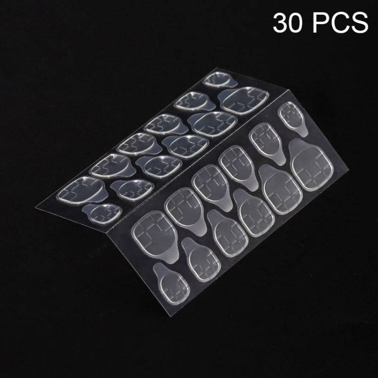 30 PCS 24 Stickers/Sheet Nail Art Double Sided Jelly Glue, Specification: with Indentation