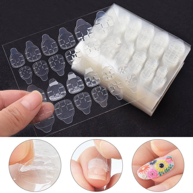 30 PCS 24 Stickers/Sheet Nail Art Double Sided Jelly Glue, Specification: with Indentation