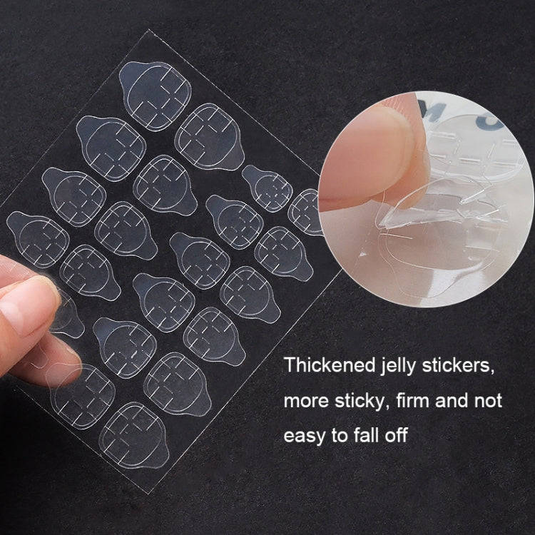 30 PCS 24 Stickers/Sheet Nail Art Double Sided Jelly Glue, Specification: with Indentation