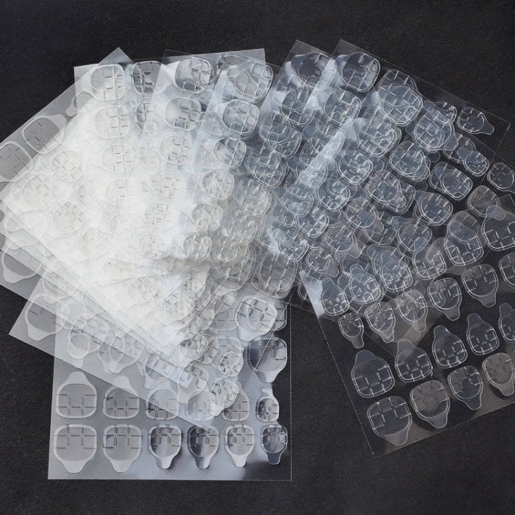 30 PCS 24 Stickers/Sheet Nail Art Double Sided Jelly Glue, Specification: with Indentation