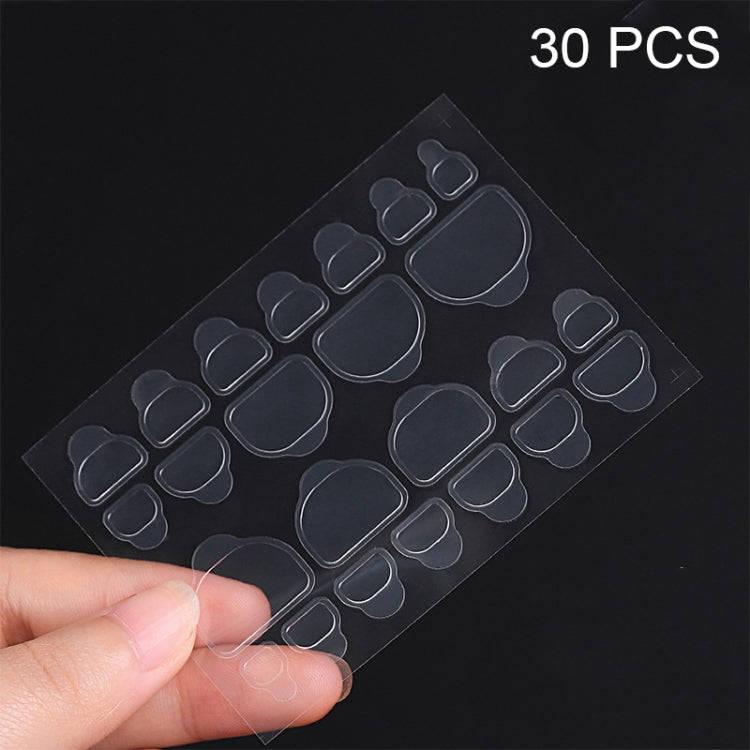 30 PCS 24 Stickers/Sheet Nail Art Double Sided Jelly Glue, Specification: Foot Stickers